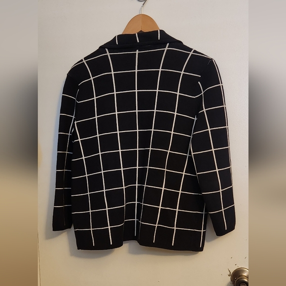 Ann Taylor Black and White Checkered Blazer - Picture 4 of 4